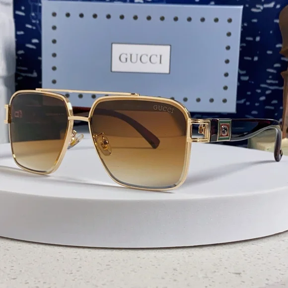 Gucci Brown Square Sunglasses